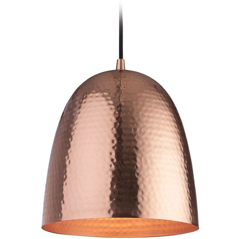 Assam - 1 Light Dome Ceiling Pendant Copper, Matt Copper Inside, E27 - Firstlight