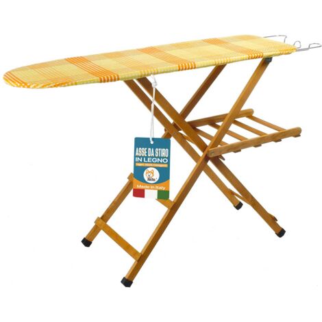 1PZ ASSE DA STIRO CON POGGIAPANNI IN LEGNO E POGGIAFERRO IN METALLO - Foto 5