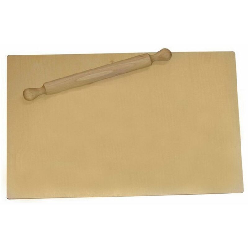 Asse Per Impastare Spianatoia In Legno Con Mattarello Pasta Pizza 50x30 cm