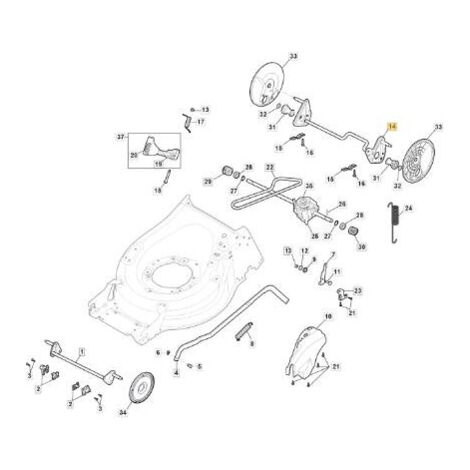 ASSE RUOTE POSTERIORE D240 TR ZNB MP1 50 ORIGINALE STIGA - 381302895/0