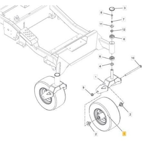 ASSEMBLAGE DE ROUES, 13X6.50-6 ORIGINAL STIGA - 118830795/0