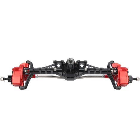 Assemblage d'essieu portail métallique avant pour véhicule RC Axial Capra 1.9 UTB, télécommande, couleur noir et rouge