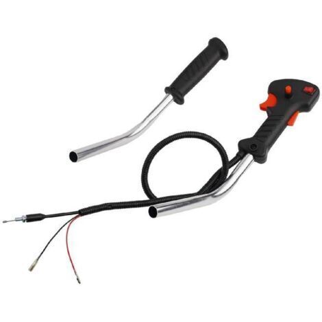 Assemblage facile de la poignée du tube de commande de la débroussailleuse avec câble d'accélérateur intégré