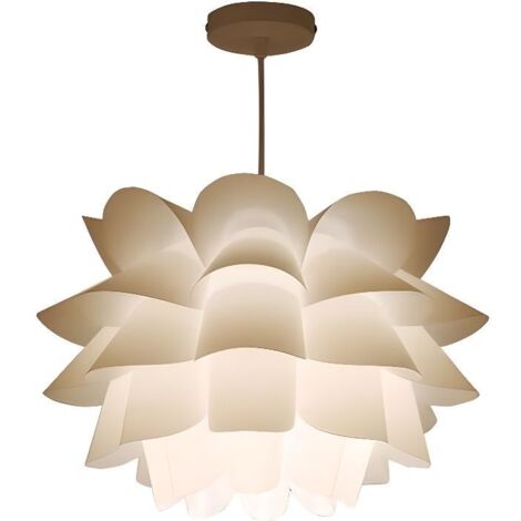 Assemblée Lotus Lustre plafond Suspension Abat bricolage Puzzle Lumières Abat-jour moderne Chambre Ameriacan Nord de style européen