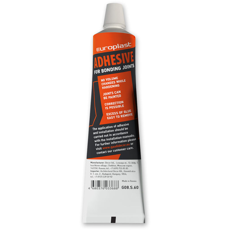 Assembly adhesive for mouldings Profhome G08S60 polyurethane-based glue for seam joints white 60 ml
