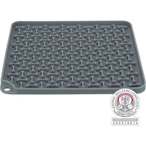 Assiette à lécher Lick'n'Snack 20 x 20 cm gris pour chien - Trixie