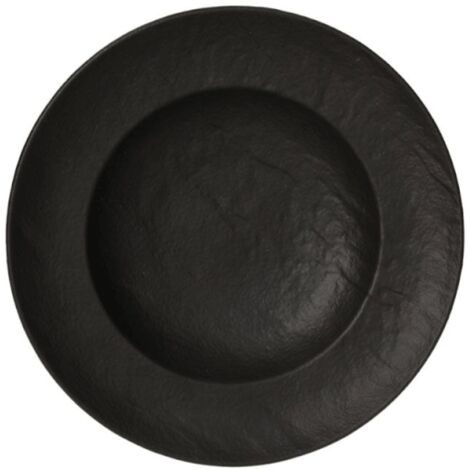 Assiette Bol 25 cm Vulcania en porcelaine noire