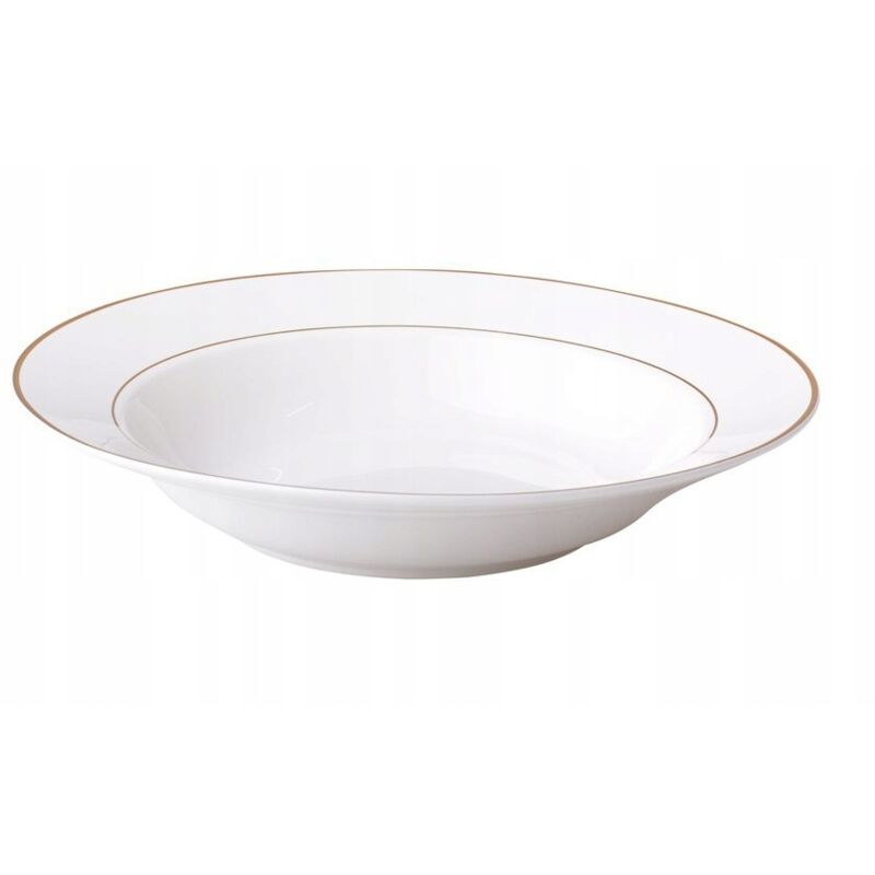 Assiette creuse Ambition en porcelaine blanche 23 cm