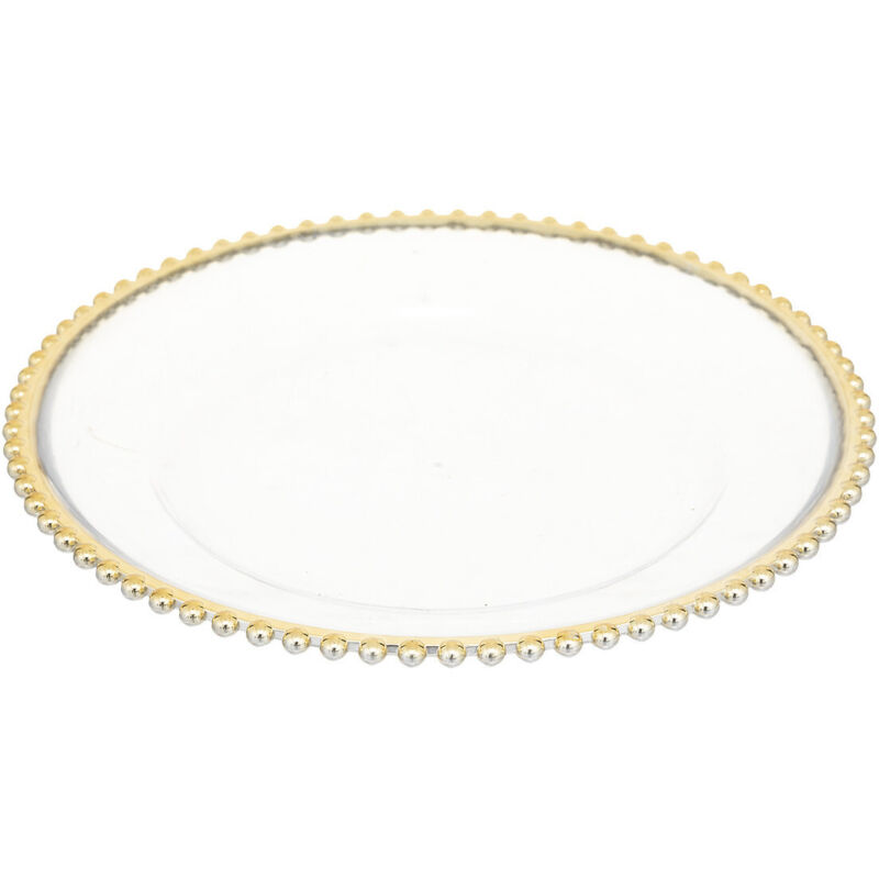 Assiette de présentation Ballet enchanté D32cm bord billes dorées - Atmosphera créateur d'intérieur