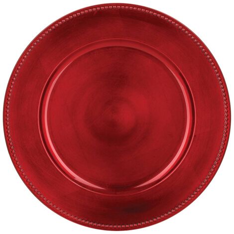 Assiette de présentation Colorama de Noël D33cm rouge - Atmosphera créateur d'intérieur
