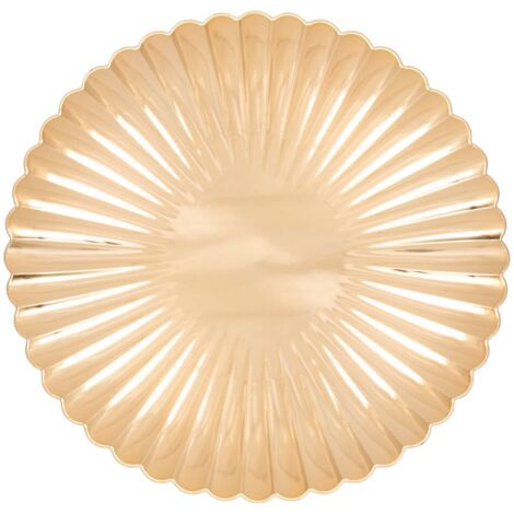 Assiette de présentation coquille D.33cm doré - Atmosphera créateur d'intérieur
