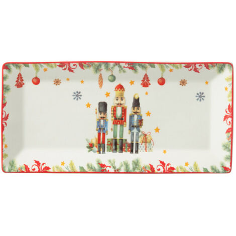 Assiette de Présentation de Noël "Casse-Noisette" 33cm Blanc