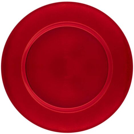 Assiette de présentation lisse rouge - Atmosphera créateur d'intérieur