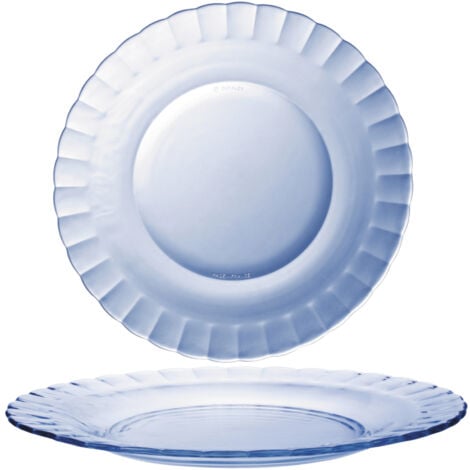 BIGBUY Assiette Duralex PICARDIE MARINE bleue 230 x 20 mm - lot de 6