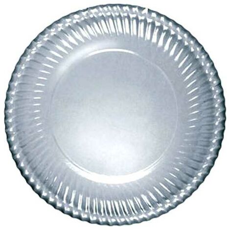 Assiette en carton argentée pour service de 30 cm, lot de 6 Bibo