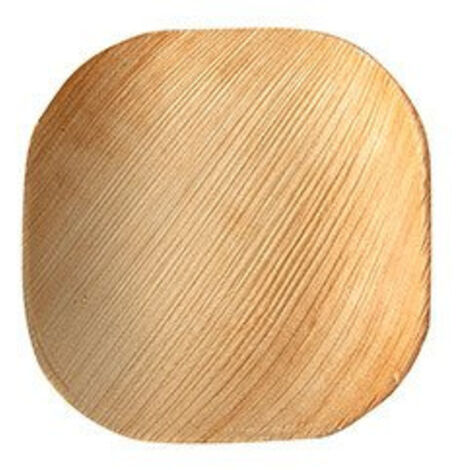 Assiette en feuille de palmier 10 x 10 x 1,5 cm 25 pièces