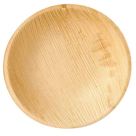 Assiette en feuille de palmier, ronde, 18,5 x 2,5 cm, 25 pièces.