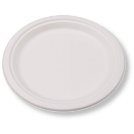 Assiette en pulpe de roseau 18 cm, 125 pièces