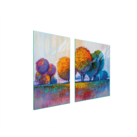 ASSIETTE EN VERRE et PLANCHE À DÉCOUPER 100x52 ARBRE