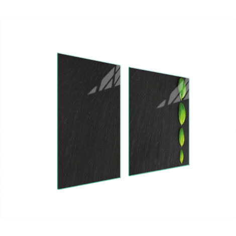 ASSIETTE EN VERRE et PLANCHE À DÉCOUPER 100x52 BASILIC