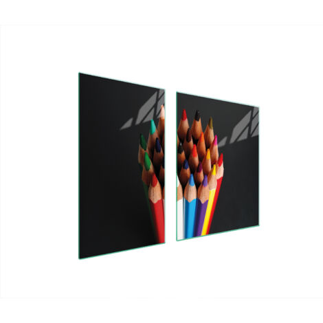 ASSIETTE EN VERRE et PLANCHE À DÉCOUPER 100x52 COULEUR