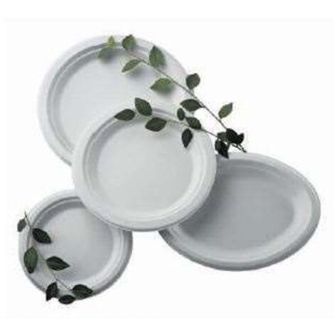 Assiette Jetable en Fibre 230 mm Blanc Colis de 500 - Matfer
