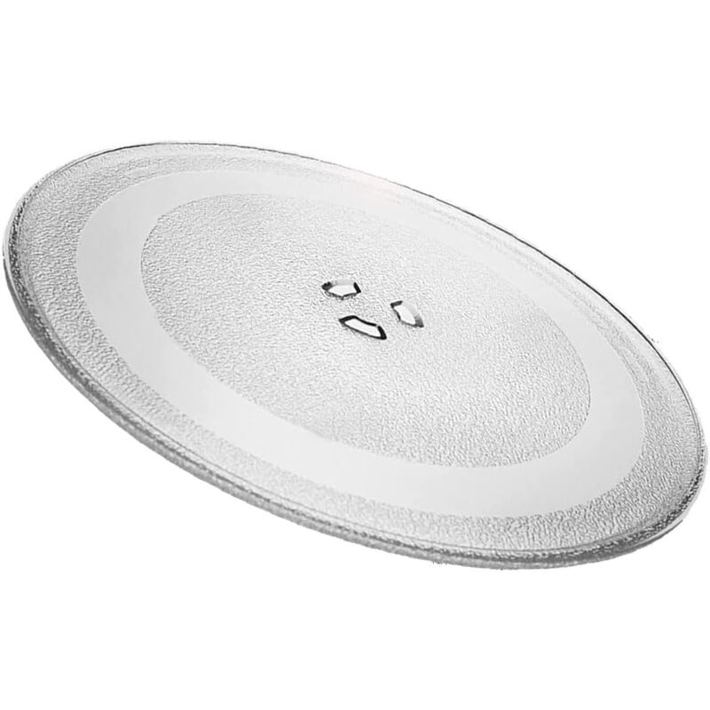 Assiette pivotante universelle pour micro-ondes de 25,5 cm avec 3 saillies centrales, convient à différentes marques de fours à micro-ondes