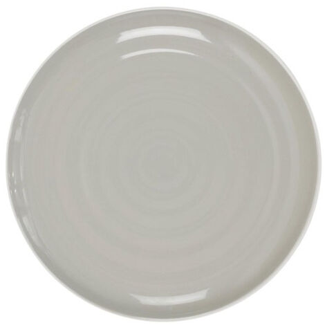 Assiette Plate 26.5 Cm Grise - Bicolore - Home Deco Factory - Cmp