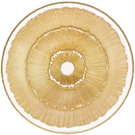Assiette plate Celeste doré D33xH2cm - Atmosphera créateur d'intérieur