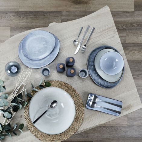Assiette plate galet natural Au gré du temps