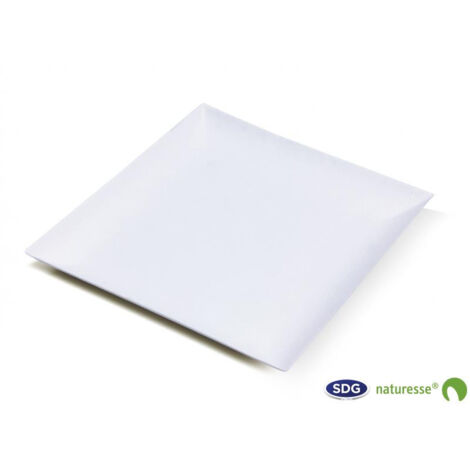 Assiette Plate Pulpe de Cellulose Elégance 9x9 cm - SDG Lot de 1600