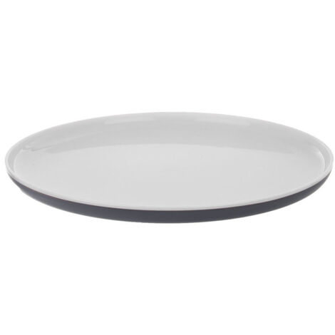 Assiette plate réutilisable en plastique pour touristes, 25 cm
