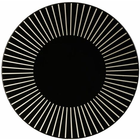 Assiette plate Sun - Diam. 27 cm - Diam. 27 - Noir