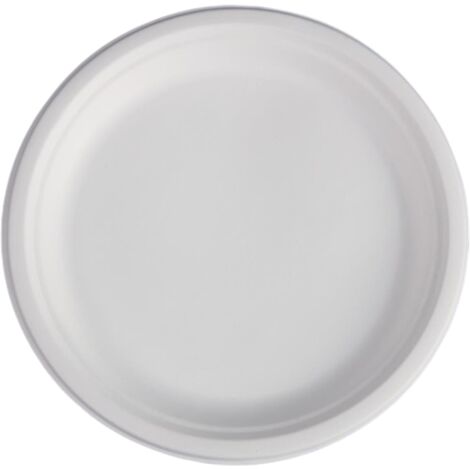 Assiette Ronde 26cm Bagasse X50 - Publi Embal