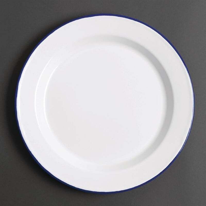 Assiette Plate Acier Émaillé 245 mm - Lot de 6 - Olympia Assiette Plate Acier Émaillé 245 mm - Lot de 6 - Olympia