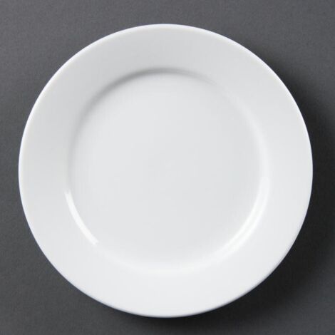 Assiettes à Bord Large Blanches 310(Ø)mm - Lot de 6 - Olympia