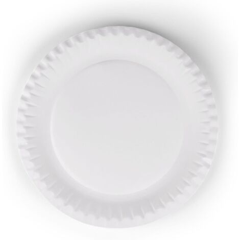 Assiettes En Carton - 100 Pièces - Blanches - 18 Cm - Rondes - Pour Fête Et Buffet