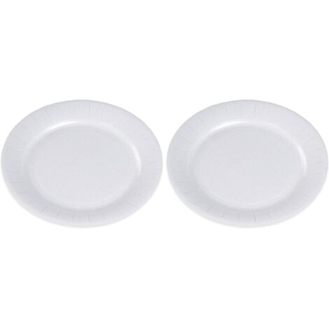Assiettes En Carton Blanc - Lot De 200 - Diamètre 23cm - FSC - Pour Repas Et Fêtes