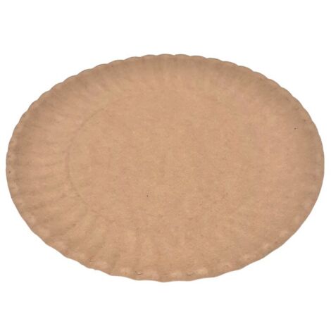 Assiettes en papier kraft 18 cm (7 pouces), lot de 100. Profitez-en, soyez éco-responsable.