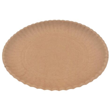 Assiettes en papier kraft 24 cm (9 pouces), lot de 100. Adoptez une démarche écoresponsable.