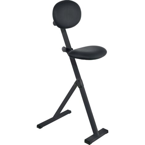 Assis debout ErgoPlus Skai siège en cuir artificiel H.550-900mm STA noir KAPPES