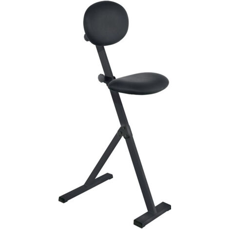 Assis debout ErgoPlus Skai siège en cuir artificiel H.550-900mm STA noir KAPPES
