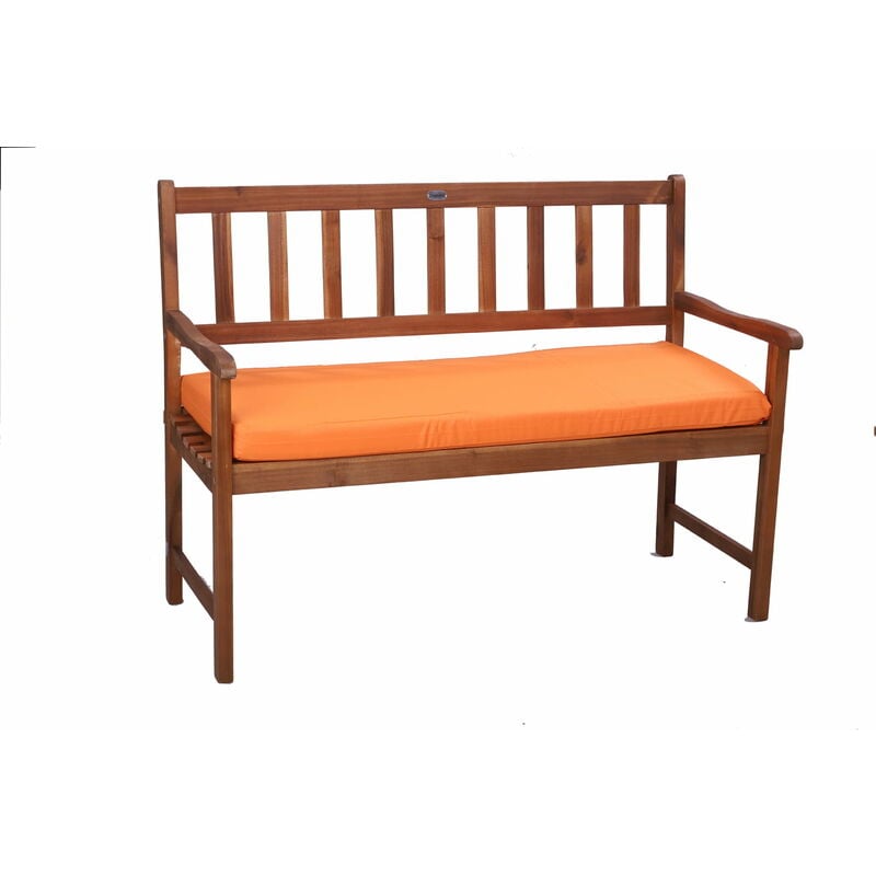 Setgarden - Coussin pour banc de Jardin 120x60x7cm, Coussin de sol, coussin de siège extérieur Orange orange