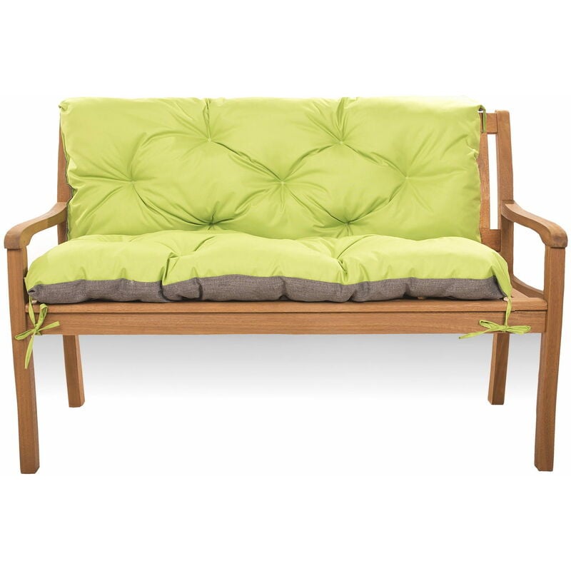 Setgarden - Coussin pour banc de jardin 170x60x50cm, coussin de banc de jardin, coussin de balançoire Citron vert, coussin de banc extérieur, coussin