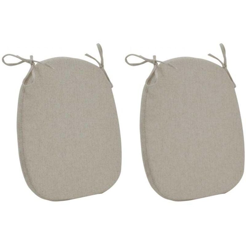 Assise de chaise écru (Lot de 2)