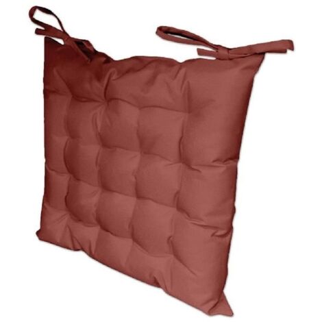Assise matelassée -   - Modèle   - 40x40 cm - Rouge - Tissu déperlant