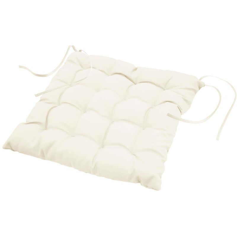 L3C - Coussin de chaise matelassé avec reliure essentiel, 40 x 40 cm