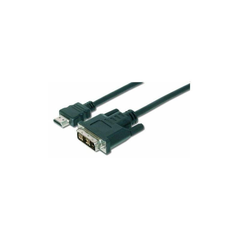 Electronic AK-330300-020-S 2m hdmi dvi-d Black video cable adapter - Assmann