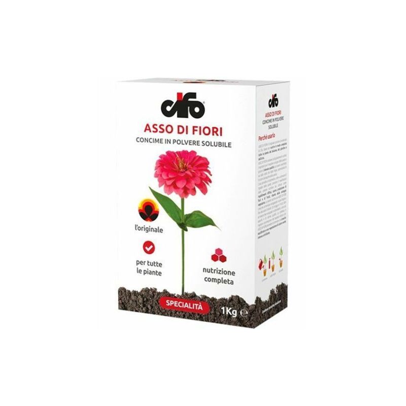 Concime Solubile Asso Di Fiori Cifo 1kg Per Piante Da Balcone Giard...