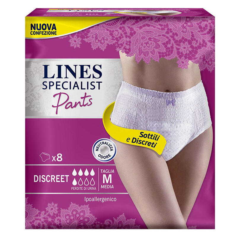 Image of Lines - assorbenti pants 8PZ discreet media specialist lin